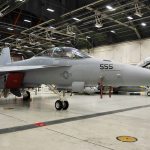 An EA-18G Growler aircraft is displayed for a media availability at Naval Air Station Whidbey Island, Wash., December 5, 2016. Photo by Michael Watkins/Whidbey News-Times