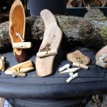 Contributed photo                                Rose&rsquo; branch spinners come in various shapes and sizes, using different kinds of wood he finds on South Whidbey.