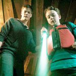 Justin Kelly, left, and Benjamin Stockham play brothers in pursuit of a lost family fortune on a remote island in the independent film &ldquo;Lost & Found,&rdquo; written, produced and directed by South Whidbey High School graduate Joseph Itaya. Before its widespead release, the movie will be shown at The Clyde in Langley on Dec. 27. Photo provided by Lost & Found