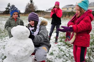 First snow falls on Whidbey