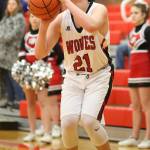 The Wolves&rsquo; Ethan Spark set up to shoot a three-pointer in Friday&rsquo;s game with Sultan. (Photo by John Fisken)