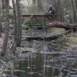 A competitior heads over a bridge in last year&rsquo;s Thanks Given&rsquo;er. (Photo by Jim Waller)