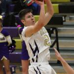 JJ Mitchell puts up a short jumper in the Mount Baker game. (Photo by Jim Waller)