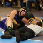 Meredith Bain records one of her two pins on the way to finishing first at the Edmonds Invitational. (Photo by John Fisken)