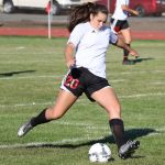 Coupeville&rsquo;s Mia Littlejohn set a school single season soccer scoring record this fall and was named the Olympic League&rsquo;s Most Valuable Player. (Photo by John Fisken)