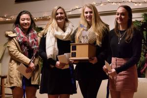 Photo provided                                Winner of the Student Entrepreneur Challenge sponsored by the Island County Economic Development Foundation is team &ldquo;Joy to Jars,&rdquo; which created a chocolate Chex mix in a jar. Pictured, from left to right: Sarah Peele, Peyton Carlson, Jacklyn Curtis, Sarah Smith.