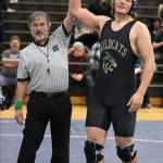 Sam Zook wins the championship match at the Morin Invitational Saturday. (Photo by John Fisken)