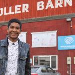 Immanuel McLaurin, a senior at Oak Harbor High School, stands before one of his all-time favorite hangouts, the Boys & Girls Club of Oak Harbor. McLaurin, who volunteers at the club, was selected as the club&rsquo;s Youth of the Year. Photo by Ron Newberry/Whidbey News-Times