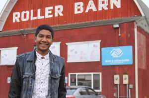 Immanuel McLaurin, a senior at Oak Harbor High School, stands before one of his all-time favorite hangouts, the Boys & Girls Club of Oak Harbor. McLaurin, who volunteers at the club, was selected as the club&rsquo;s Youth of the Year. Photo by Ron Newberry/Whidbey News-Times
