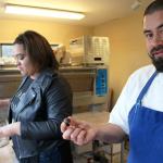 Ciera St. Onge makes truffles at Oystercatcher in Coupeville, a treat that restaurant owner Tyler Hansen will make available at the Coupeville Chocolate Walk on Saturday, Feb. 11. Photo by Daniel Warn/Whidbey News-Times