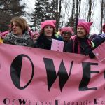Whidbey Island&rsquo;s POWER banner at Women&rsquo;s March on Seattle Jan. 21, 2017