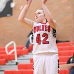 Kailey Kellner fires a jumper in Friday&rsquo;s game with Chimacum. (Photo by John Fisken)