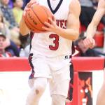 Hunter Smith, shown here in a game earlier this season, scored 34 point to lead Coupeville to an important win over Klahowya Tuesday. (Photo by John Fisken)