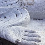 Hands of the Virgin Mary statue were damaged during Wednesday night&rsquo;s vandalism. Photo by Patricia Guthrie/Whidbey News-Times