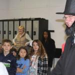 Alan Schell of Oak Harbor dresses up as Abraham Lincoln and impersonates the former U.S. president in the spirit of President&rsquo;s Day Wednesday, Feb. 15, 2017 at Oak Harbor Christian School. Children from kindergarten through sixth grade attended the address. Photo by Ron Newberry/Whidbey News-Times