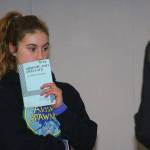 Bree Daigneault of Coupeville High School&rsquo;s Wolf PAC Theatre Troupe prepares to rehearse lines for &ldquo;Arsenic and Old Lace&rdquo; at Coupeville&rsquo;s Performing Arts Center Monday night, Feb. 27, 2017. Photo by Ron Newberry/Whidbey News-Times