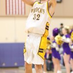 Adam Nelson puts up a jump shot in the win over Burlington-Edison. (Photo by John Fisken)