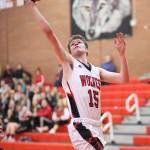 Brian Shank scores off a court-length pass from Ethan Spark. (Photo by John Fisken)