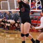 Senior Tiffany Briscoe provided a veteran presence on the league-leading Coupeville volleyball team. (Photo by John Fisken)