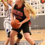 Coupeville&rsquo;s Tiffany Briscoe gets ready to power to the hoop. (Photo by John Fisken)