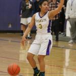 Senior point guard Rashanna Graham calls out a play. (Photo by Jim Waller/Whidbey News-Times)