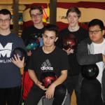 The Oak Harbor High School bowling team heads to Spokane this weekend in hopes of winning their fifth state title in seven years. From left are Daniel Johnson, Niko Hawkins, DJ Rutter, Devin McCardle and Earl Angeles. (Photo by Jim Waller/Whidbey News-Times)