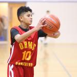 Oak Harbor eighth-grader Cameron Asinsin looks for an open teammate in Tuesday&rsquo;s win. Asinsin tallied 6 points, 4 rebounds, 1 block, 2 steals and 10 assists. (Photo by John Fisken)