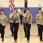 Shaina Aquirre, left, Mikayla Hobbs, Taylor Kesler, Jasmine Schultz. (Photo by John Fisken)