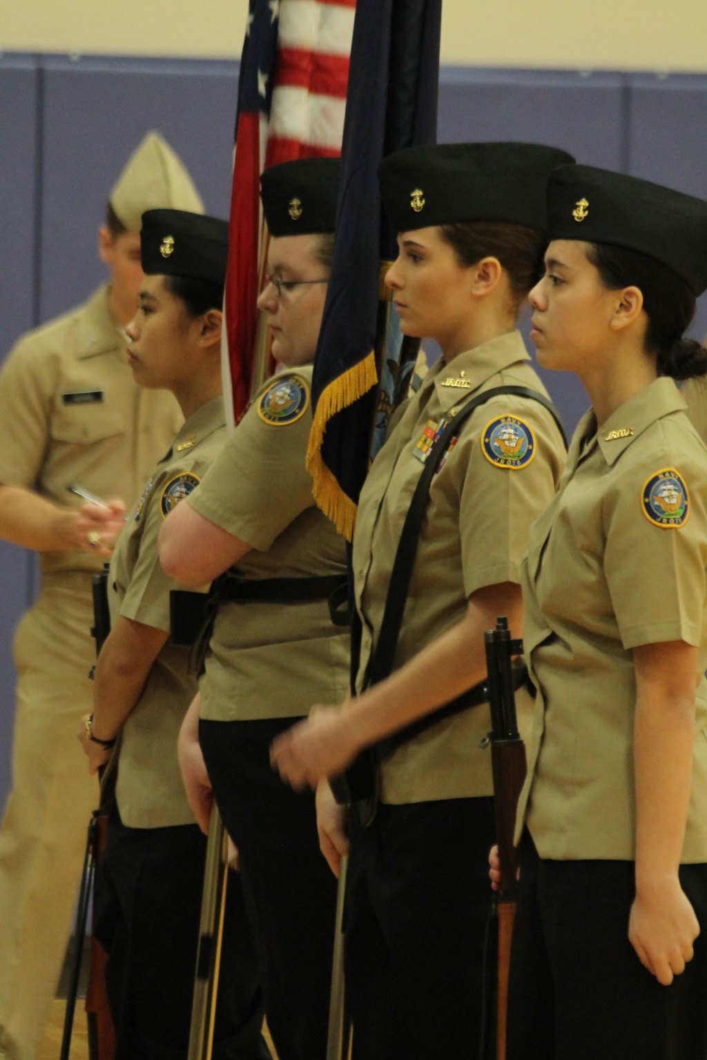 Shaina Aquirre, left, Mikayla Hobbs, Taylor Kesler, Jasmine Schultz. (Photo by Jim Waller/Whidbey News-Times)