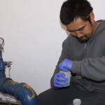 A sampler from CH2M, a global engineering company and contractor for the Navy, tests water from the community wells at the Admiral&rsquo;s Cove Water District Monday, Feb. 20, 2017. The tests were conducted to look for certain chemicals that might&rsquo;ve come from firefighting foam at Coupeville&rsquo;s Outlying Landing Field. Photo by Ron Newberry/Whidbey News-Times.