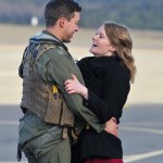 Lt. Chris Ihlan and his girlfriend Naomi Fosket are reunited at Naval Air Station Whidbey Island Dec. 30, 2016, after a six-month deployment overseas, just in time to celebrate New Years Eve. Photo by Michael Watkins/Whidbey News-Times