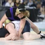 Meredith Bain attemps to turn her opponent. (Photo by John Fisken)