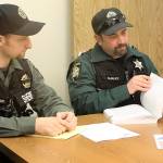 Photo by Evan Thompson/South Whidbey Record                                A new outreach team aimed at getting opioid drug addicts into recovery meets recently at Island County Sheriff&rsquo;s South Whidbey precinct in Freeland. From left to right are Colleen Keefe, public health nurse, deputies Grant Walker and Brent Durley and outreach advocate Carolyn Pence.