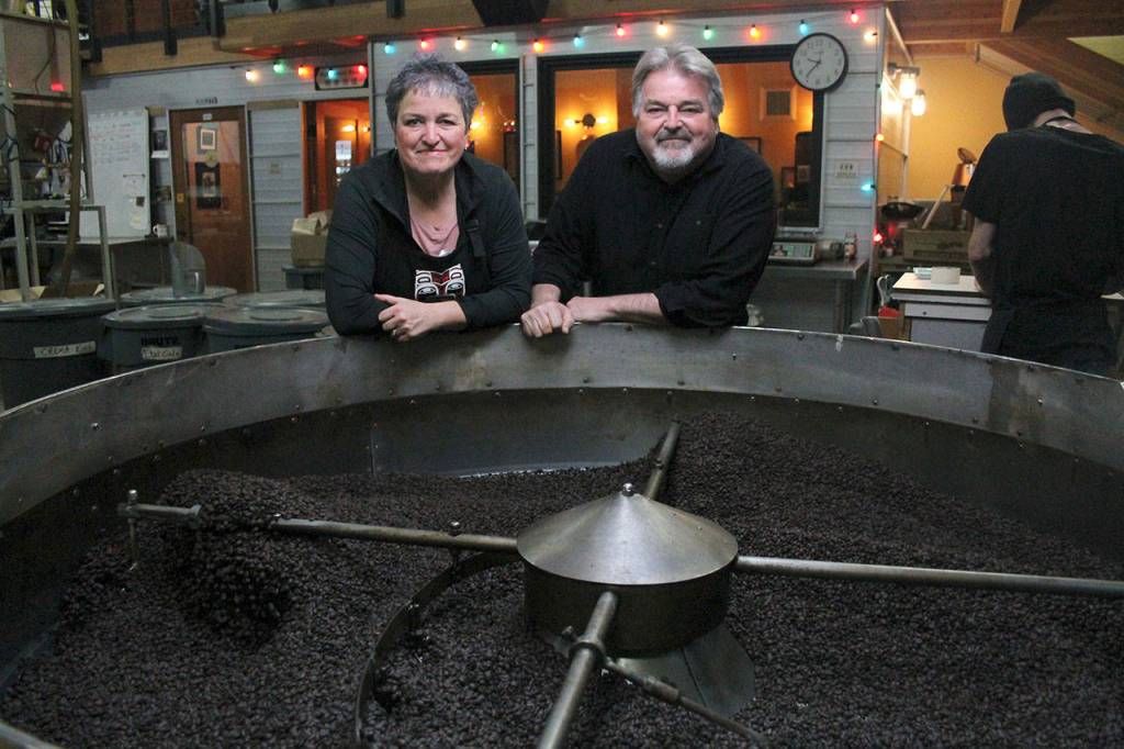 Kyle Jensen / The Record &mdash; Mukilteo Coffee Roasters co-owners Beth and Gary Smith built the company from the ground up and have been in business together for 25 years.