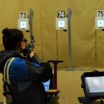 Elena Flake takes aim at the national competition last weekend. (Photo by Lance Flake)