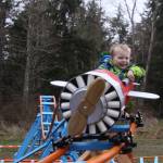 Wyatt Brazelton goes for a ride on his backyard roller coaster Wednesday, March 1, 2017 in Oak Harbor. Photo by Ron Newberry/Whidbey News-Times