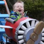 Wyatt Brazelton goes for a ride on his backyard roller coaster Wednesday, March 1, 2017 in Oak Harbor. Photo by Ron Newberry/Whidbey News-Times