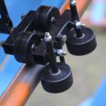 Roller skate wheels were converted to wheels attached to the roller coaster cart. Photo by Ron Newberry/Whidbey News-Times