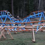 Scott Brazelton stands behind the roller coaster he built on his Oak Harbor property Wednesday, March 1, 2017. Photo by Ron Newberry/Whidbey News-Times