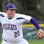 Noah Miller gets ready to throw across the diamond. (Photo by John Fisken)