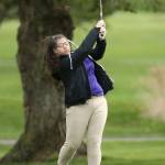 Dana Cornejo tees off Tuesday. (Photo by John Fisken)