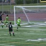 Matt Kelley scores the winning goal in Sunday&rsquo;s match. (Still shot from a video by Pat Kelley)