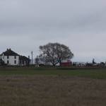The look at the Ebey&rsquo;s Prairie farmscape Tuesday morning in the aftermath of Monday night&rsquo;s Smith Barn fire. Monday night. Photo by Ron Newberry/Whidbey News-Times