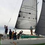 The crew of Gadzooks heads out for the race. (Photo by Beth Munns)