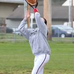 Shortstop Mikayla Elfrank settles under a pop-up. (Photo by John Fisken)
