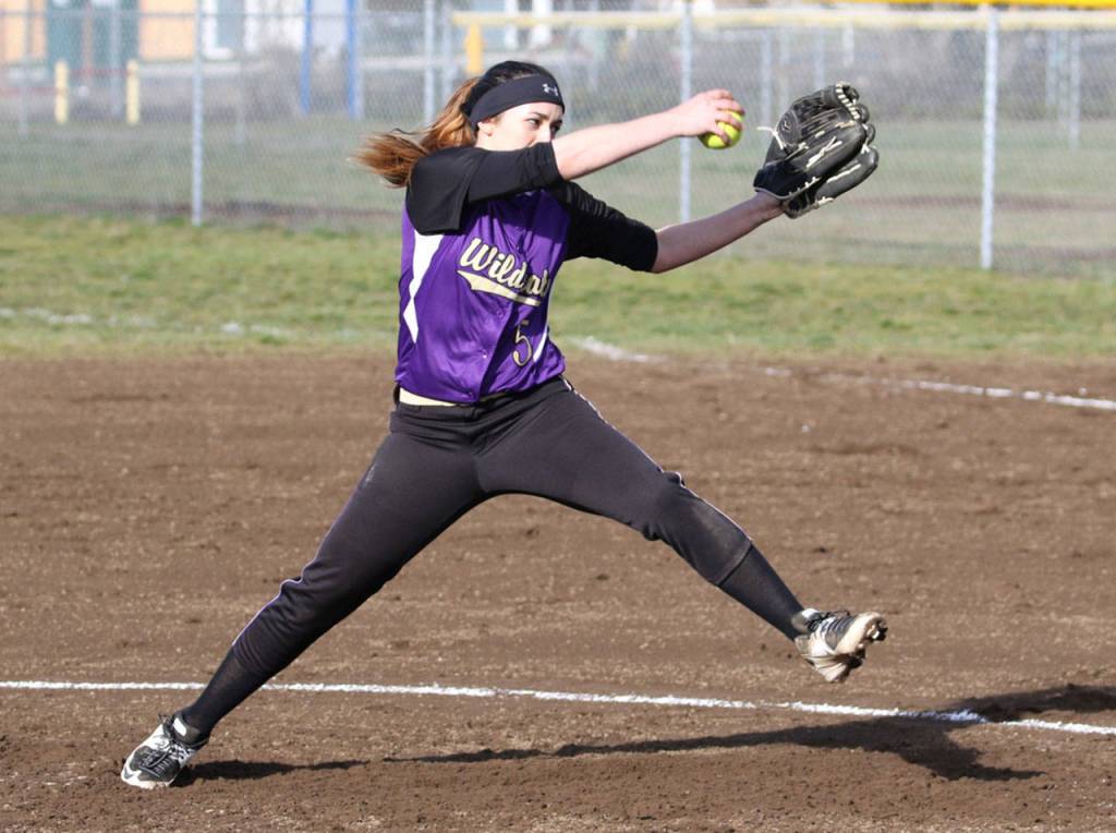 Sophomore pitcher Cierra LeGendre struck out six in Wednesday&rsquo;s game with Mount Vernon. (Photo by J0hn Fisken)