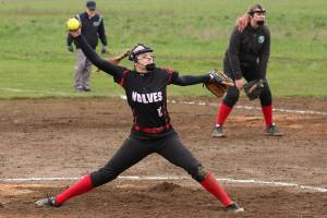 Long ball helps Wolves edge South Whidbey / Softball