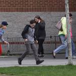 McKenna Somes, left, Jake Jarrell and Morgan Stevens enjoy a game after classes let out on the grounds of Coupeville Middle/High School Friday. The school district is reorganizing its leadership and making other changes to give the middle school its identity back and allow middle school students more time to be kids. Photo by Ron Newberry/Whidbey News-Times