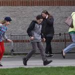 McKenna Somes, left, Jake Jarrell and Morgan Stevens enjoy a game after classes let out on the grounds of Coupeville Middle/High School Friday. The school district is reorganizing its leadership and making other changes to give the middle school its identity back and allow middle school students more time to be kids. Photo by Ron Newberry/Whidbey News-Times