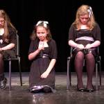 The Melodys, the people&rsquo;s choice winners of the presentation division, Meekah Amadio, Samantha Brinker and Megan Cantrell, respectively, perform Sunday at Oak Harbor High School in Whidbey Has Talent. Photo by Daniel Warn/Whidbey News-Times